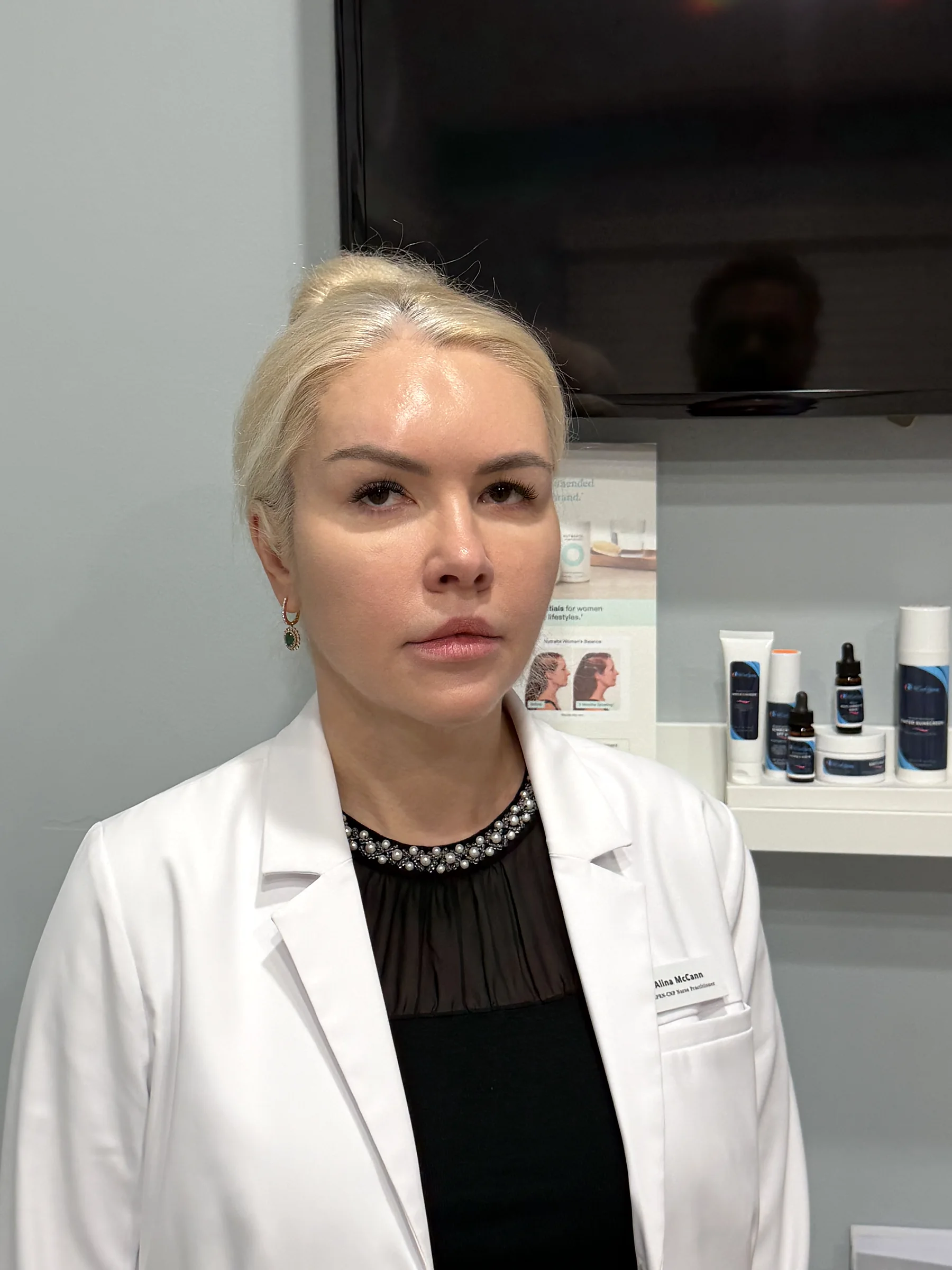 Alina McCann in the clinic