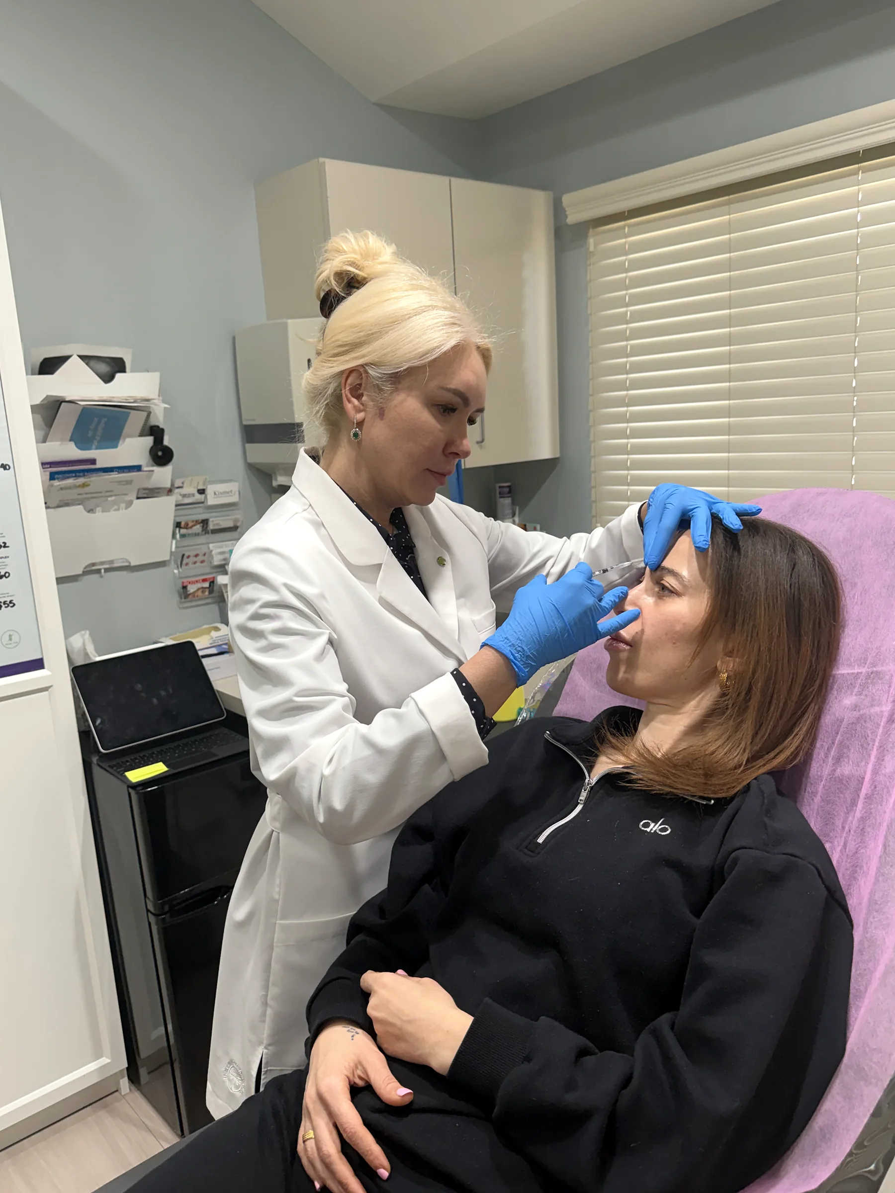 Botox placed at the outer brow for a non-surgical eye lift