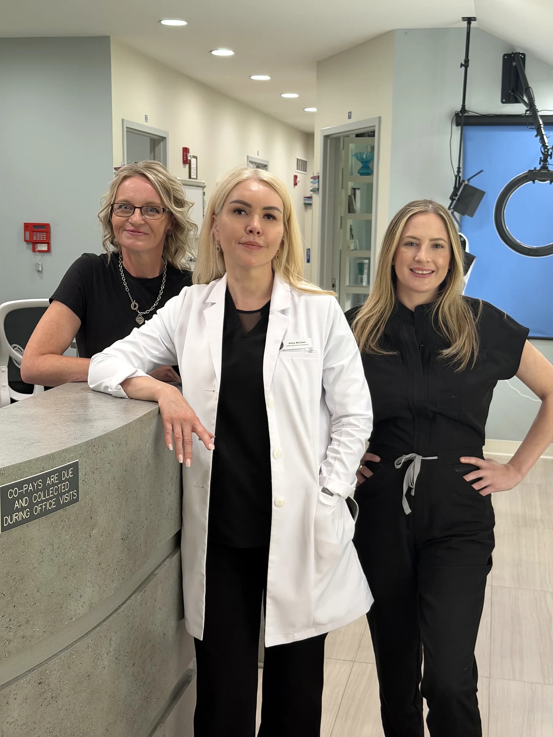 Alina McCann and the team at the front desk