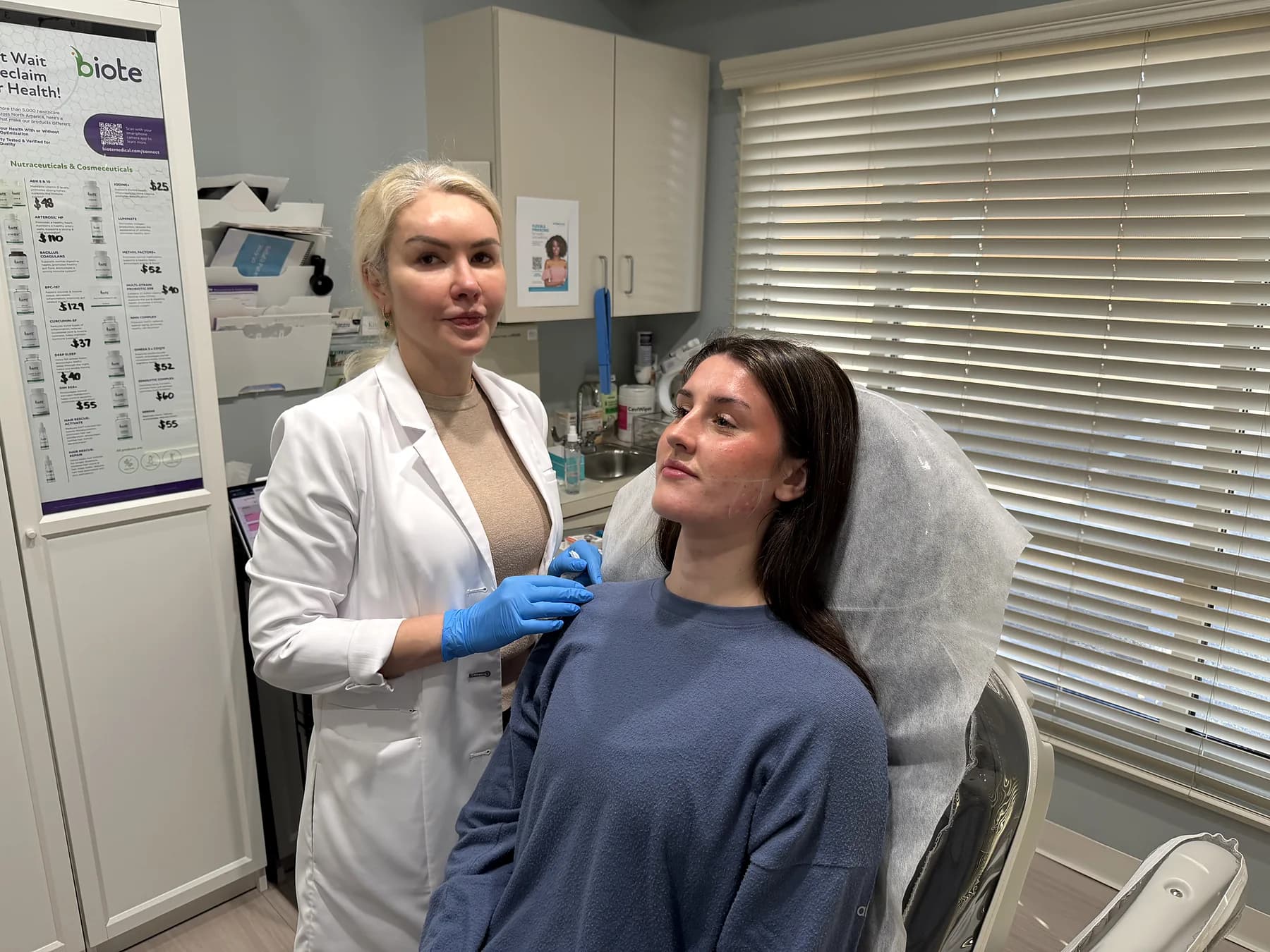 Assessing the temples before filler