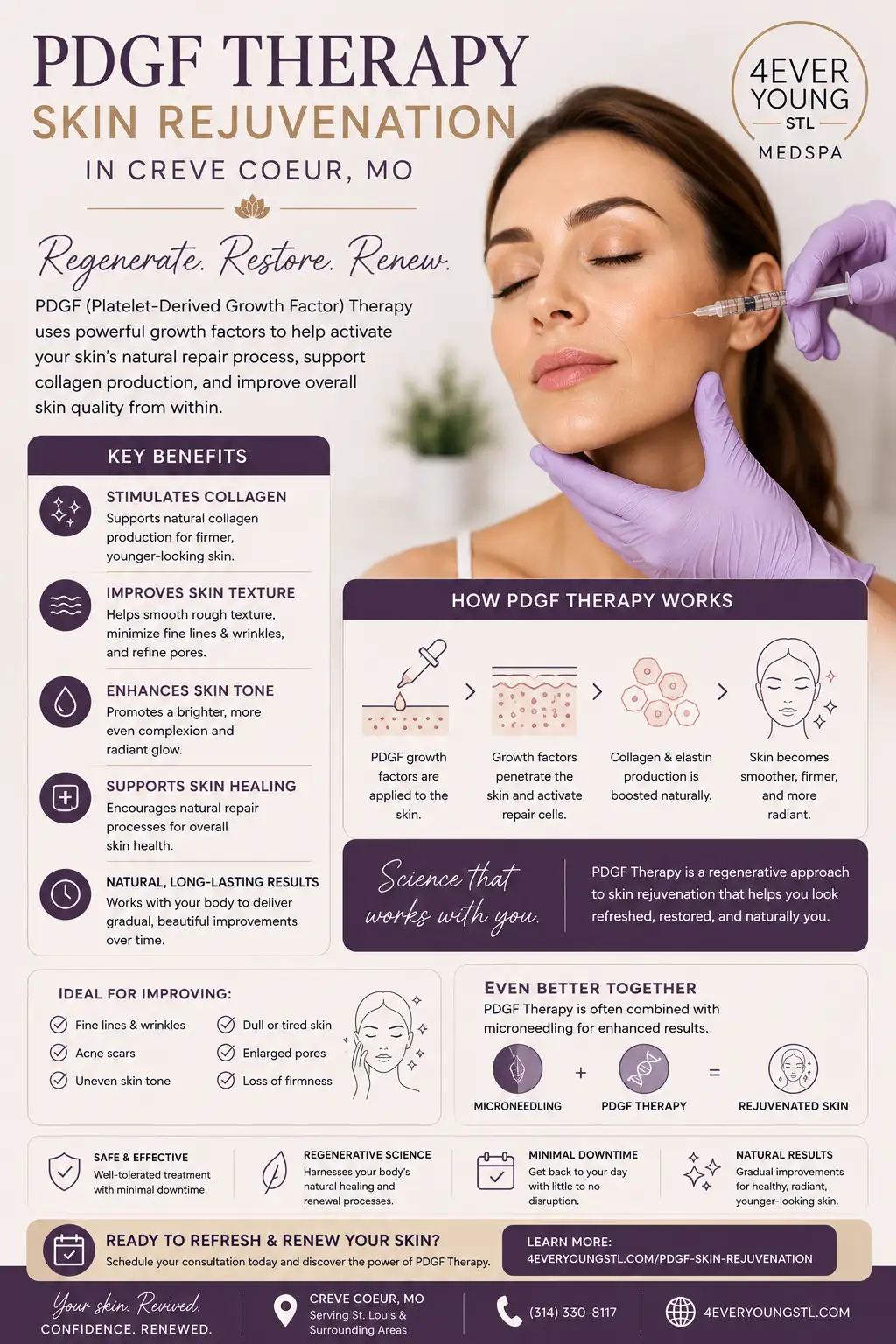 PDGF Therapy Skin Rejuvenation in Creve Coeur, MO