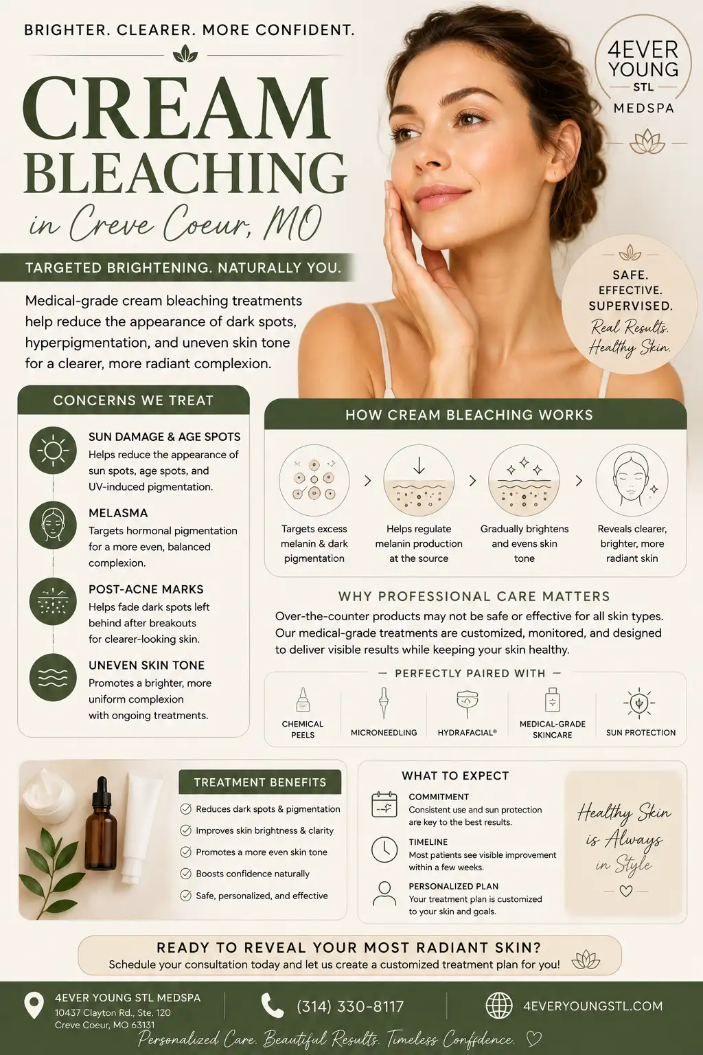 cream bleaching treatments in creve couer mo
